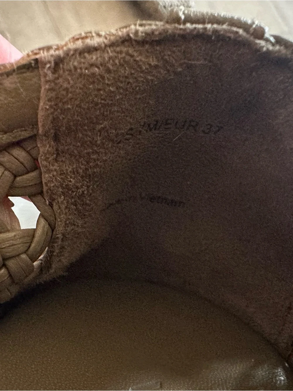 Vince Woven Ballet Flats in Tan